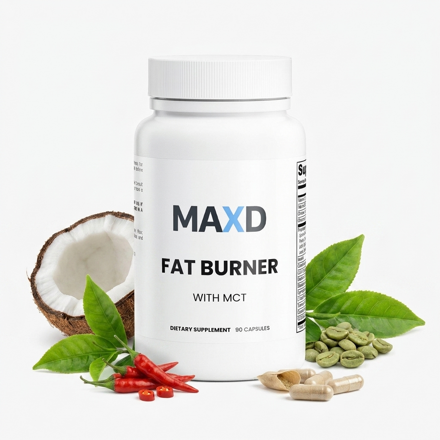MAXD Fat Burner with ingredients